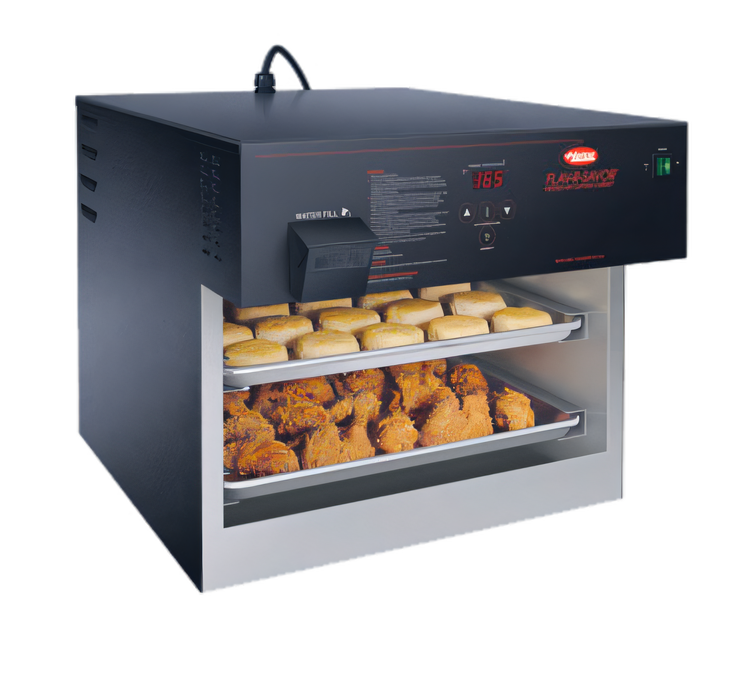 Product image #1 for Hatco Flav-R-Savor 2-Tier Countertop Heated Air Curtain Hot Food Display Cabinet