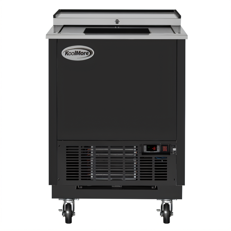 Product image #1 for KoolMore 25-Inch Commercial Glass Froster, 5 Cu. Ft., Black Steel Finish