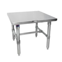 John Boos 30 x 24 x 20 Inch Stainless Steel Top Machine Stand with Galvanized Legs