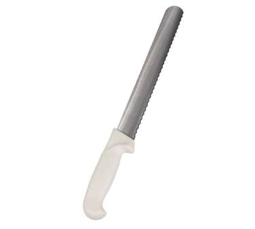 Product image #1 for Crestware KN53 12-Inch Serrated Slicer Knife with White Polypropylene Handle