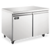 Thumbnail image #1 for Omcan 8.7 Cu. Ft. Two-Section Undercounter Reach-In Freezer with Rear-Mount Self-Contained Refrigeration
