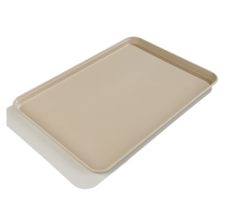 Product image #1 for Glasteel™ 18 x 14 Inch Rectangular Fiberglass Cafeteria Tray, Almond