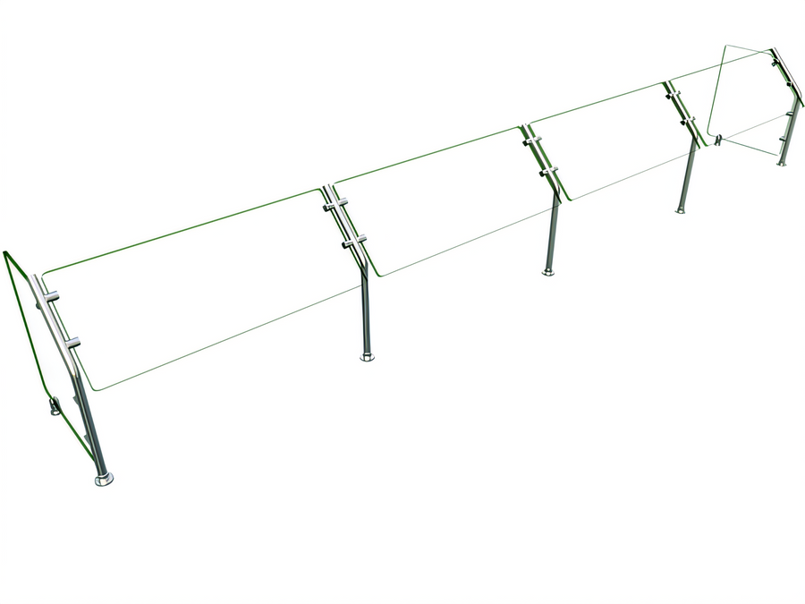Product image #1 for Hatco Flav-R-Shield Self-Service Sneeze Guard, 144-Inch Wide, 4-Bay Tempered Glass Food Shield