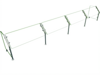 Hatco Flav-R-Shield Self-Service Sneeze Guard, 144-Inch Wide, 4-Bay Tempered Glass Food Shield