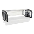 Thumbnail image #1 for Cambro Versa 5TTSG110 5-Foot Tabletop Sneeze Guard Assembly, Black, Single-Sided, Flip-Up