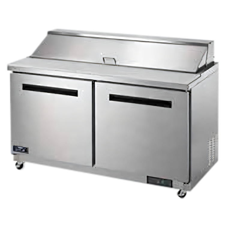 Product image #1 for Arctic Air AST60R Two-Section Stainless Steel Sandwich/Salad Prep Table, 61-1/4 In., 15.5 Cu. Ft.