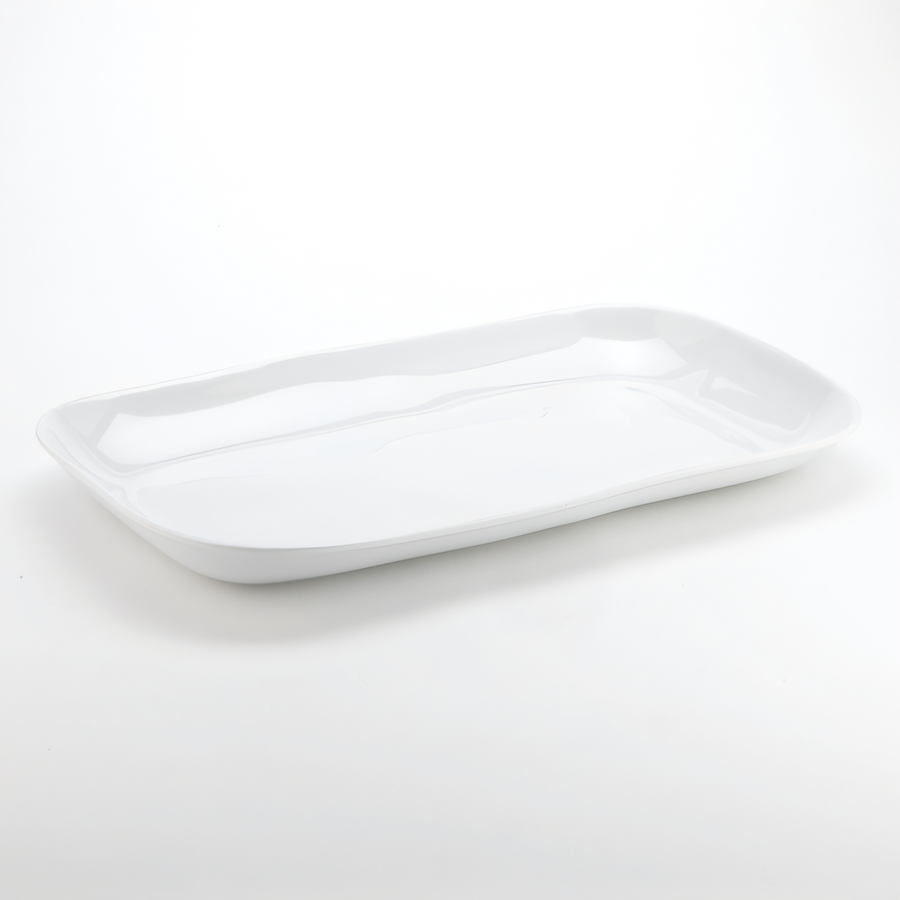 Product image #1 for American Metalcraft Crave Collection Break-Resistant 21 Inch Rectangular Melamine Serving Platter, Cloud White