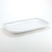 American Metalcraft Crave Collection Break-Resistant 21 Inch Rectangular Melamine Serving Platter, Cloud White