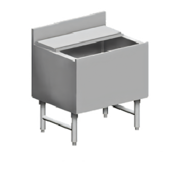 Product image #1 for Eagle Group 2200 Series Underbar Ice Bin/Cocktail Unit with 7-Circuit Cold Plate, 28 Inch Wide, 75 lb. Capacity