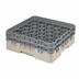 Thumbnail image #2 for Cambro Camrack Full Size 30-Compartment Beige Glass Rack with 2 Soft Gray Extenders