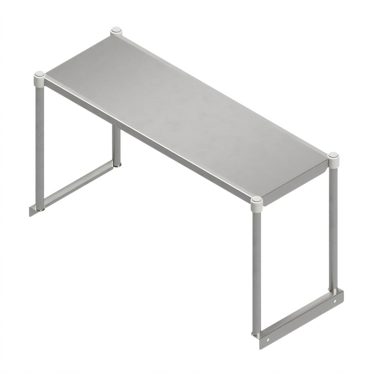 Product image #1 for John Boos Economy Series Single-Tier Flat-Top Stainless Steel Work Table Overshelf, 84 x 18 Inches, Knockdown