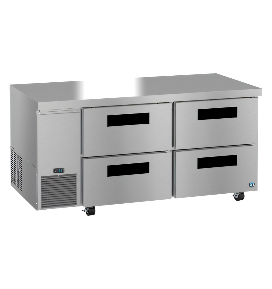 Product image #1 for Hoshizaki Steelheart 2-Section Undercounter Drawer Refrigerator, 67 Inch, 19.97 Cu. Ft., Self-Contained Side-Mounted Refrigeration
