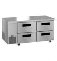Hoshizaki Steelheart 2-Section Undercounter Drawer Refrigerator, 67 Inch, 19.97 Cu. Ft., Self-Contained Side-Mounted Refrigeration