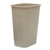 Thumbnail image #1 for Winco 41 Qt Beige Rectangular LDPE Wastebasket