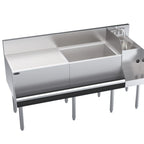 Thumbnail image #1 for Krowne Royal Series KR24-W60A-10 60-Inch Stainless Steel Underbar Ice Bin/Cocktail Station with Blender Sink, Drainboard & 10-Circuit Cold Plate
