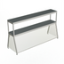 Thumbnail image #1 for Duke Foodshield Deluxe Double-Deck Serving Overshelf with Tempered Glass and Acrylic End Guards, 30-1/2