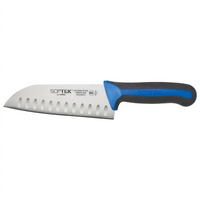 Winco Sof-Tek 7-Inch Santoku Chef's Knife with Non-Slip TPR Handle