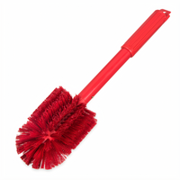 Sparta® Color-Coded Multi-Purpose Valve & Fitting Brush, 16-Inch Handle, 4-Inch Round Head, Medium Stiff Polyester Bristles, Red