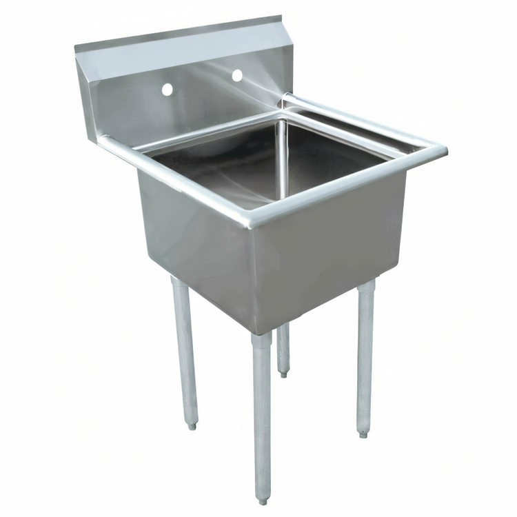 Product image #1 for Omcan USA 1-Compartment Pot Sink with 21" x 18" x 14" Bowl and 9-3/4" Backsplash