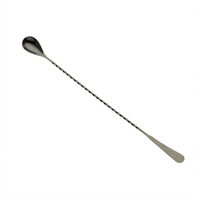 Barfly Japanese Style Bar Spoon, 13-3/16 Inch, Gun Metal Black Finish
