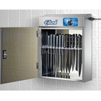 Thumbnail image #1 for Edlund KSUV-18 UV Knife Sterilizer Cabinet, Stainless Steel, Countertop, 12-Knife Capacity, Mechanical Timer