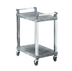 Thumbnail image #1 for Vollrath 2-Shelf Plastic Utility Cart with Chrome Uprights, 30-1/2 x 18-1/2 x 36 Inches