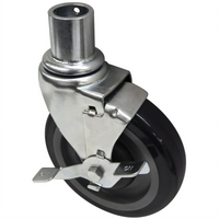 BK Resources 5SBR-WS1-PS4 Shelf Casters & Leveling Feet