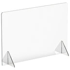 Thumbnail image #1 for Winco ACSS-4832 Clear Acrylic Countertop Safety Shield, 48W x 32H x 14D