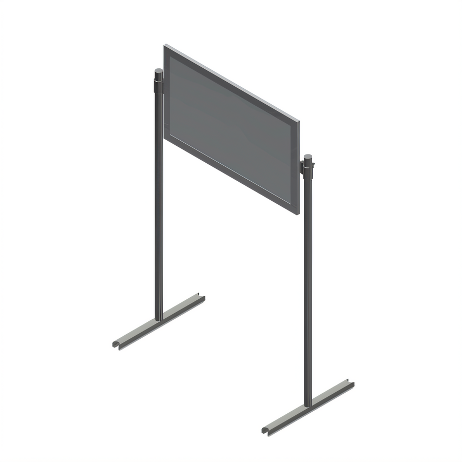 Product image #1 for John Boos Table-Mounted Adjustable Tilting Demo Mirror for 48"W x 24"D Stainless Steel Tables