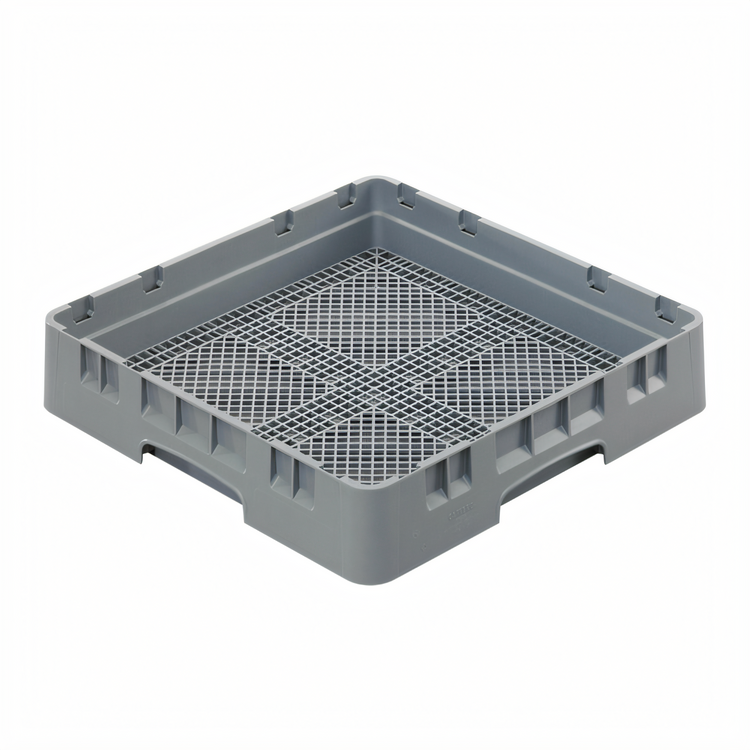 Product image #1 for Cambro Camrack Full-Size Open Flatware Rack, 19-3/4 x 19-3/4 x 4 Inches, Soft Gray