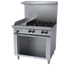 Thumbnail image #1 for Garland G Starfire Pro G36-4G12S 36-Inch Gas Restaurant Range with 4 Open Burners, 12-Inch Griddle, and Storage Base