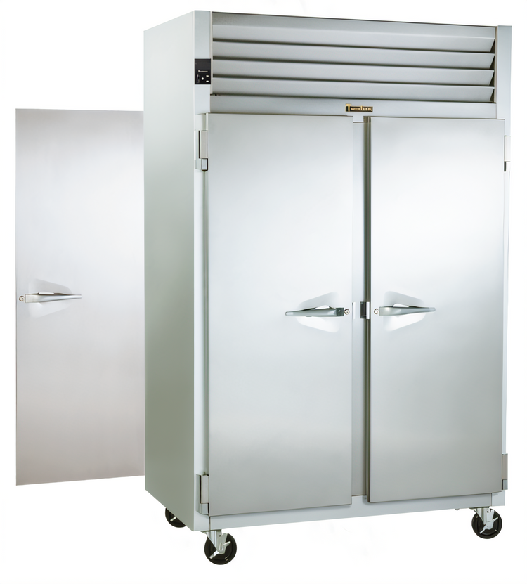 Product image #1 for Traulsen Spec-Line RHF232WP-FHS Two-Section Pass-Thru Heated Holding Cabinet, Full-Height Solid Doors, Standard Depth, Adjustable Legs