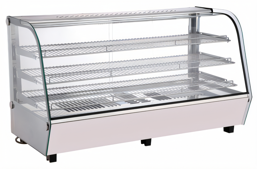Product image #1 for Omcan 48-Inch Countertop Full-Service Heated Display Case with Curved Glass, 7.14 Cu. Ft.