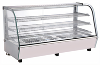 Omcan 48-Inch Countertop Full-Service Heated Display Case with Curved Glass, 7.14 Cu. Ft.