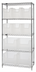 Thumbnail image #1 for Quantum 36 in. W x 18 in. D x 74 in. H Chrome-Plated Stationary Bin Wire Shelving System with 5 Shelves