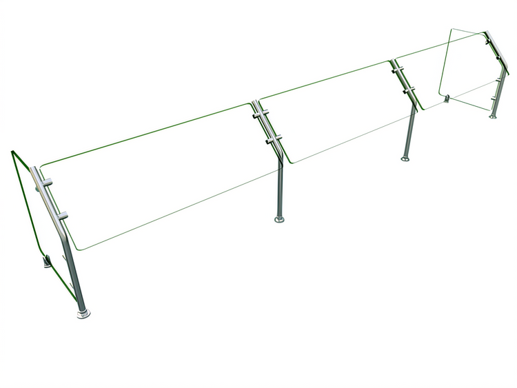 Product image #1 for Hatco Flav-R-Shield ES31-120 Self-Service Single-Sided Tempered Glass Sneeze Guard, 120 Inch Wide