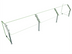 Thumbnail image #1 for Hatco Flav-R-Shield ES31-120 Self-Service Single-Sided Tempered Glass Sneeze Guard, 120 Inch Wide