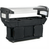 Thumbnail image #1 for Carlisle Maximizer 6-Foot Mobile Ice Cooled Food Bar with Tilting Acrylic Sneeze Guard, Black