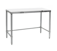 Eagle Group 72 Inch x 24 Inch Poly Top Cutting Table with Stainless Steel Tubular Frame