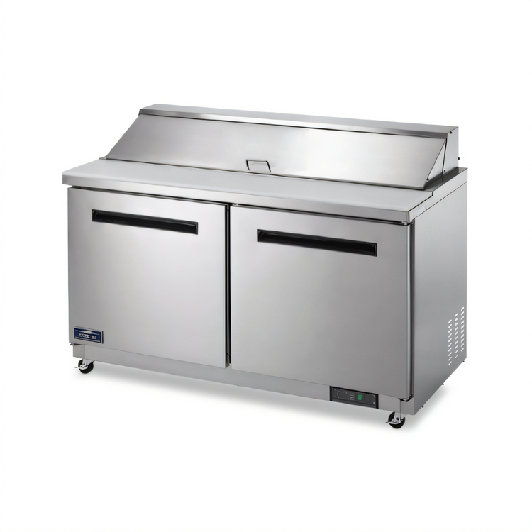 Product image #1 for Arctic Air AMT60R Mega-Top Sandwich/Salad Prep Table, 61-1/4 Inch Wide, Two-Section, Rear-Mounted Refrigeration