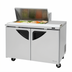 Thumbnail image #1 for Turbo Air Super Deluxe 48 1/4-Inch Two-Section Refrigerated Sandwich/Salad Prep Table with 8-Pan Opening and 2 Doors