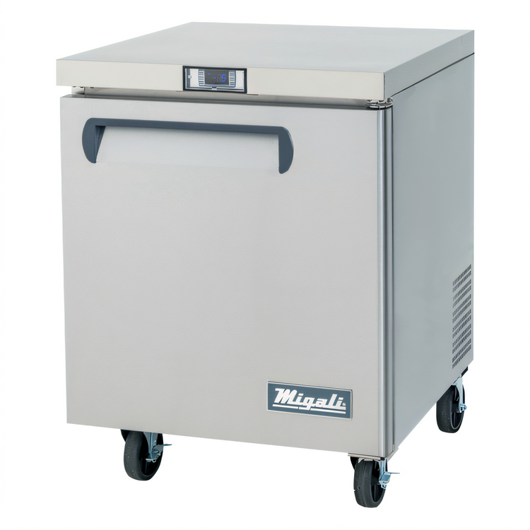 Product image #1 for Migali Competitor Series 27.5-Inch Wide Undercounter Freezer, 1-Section, 6.5 Cu. Ft., Solid Door, Stainless Steel