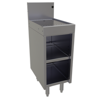 Glastender 12-Inch Wide Freestanding Underbar Drainboard Cabinet with Open Front Base