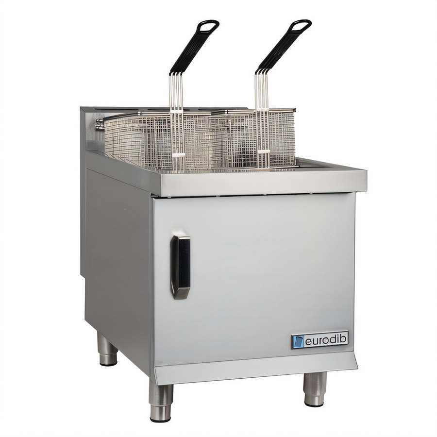 Product image #1 for Eurodib Countertop Natural Gas Full Pot Fryer, 30 lb Capacity, 4-Burner