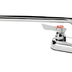 Thumbnail image #1 for Krowne Silver Series 11-412L Deck-Mount Commercial Faucet, 4" Centers, 12" Swing Spout, Ceramic Valve, Chrome