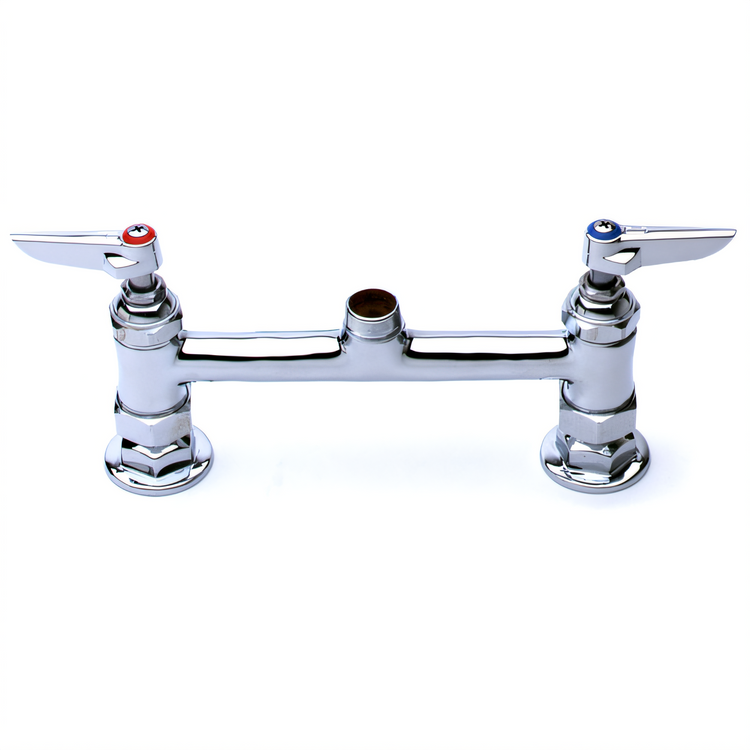 Product image #1 for T&S Brass B-0220-LN 8-Inch Center Deck Mount Mixing Faucet, Less Nozzle
