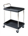 Thumbnail image #1 for Metro Deep Ledge 2-Tier Polymer Bus Cart with Open Base, Black