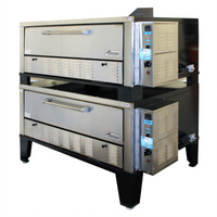 Peerless CW200PESC Double-Stack Gas Deck Pizza Oven with 52 x 36 Inch Hearth Stone Interior