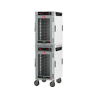 Thumbnail image #1 for Metro HotBlox™ HBCN16-AC-M Dual-Cavity Mobile Heated Holding Cabinet, 16-Pan, Clear Doors, Analog Controls