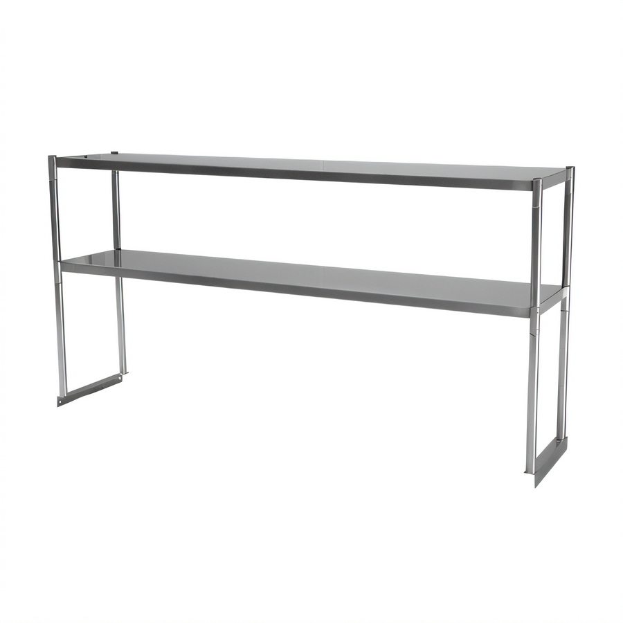 Product image #1 for Turbo Air Double Work Table Overshelf, 35-7/8 x 12-3/4 x 30-7/8 Inches, 18/304 Stainless Steel